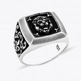 Leeuw Figuur Heren Zilveren Ring