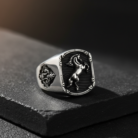 Pferde-Siegelring aus Silber