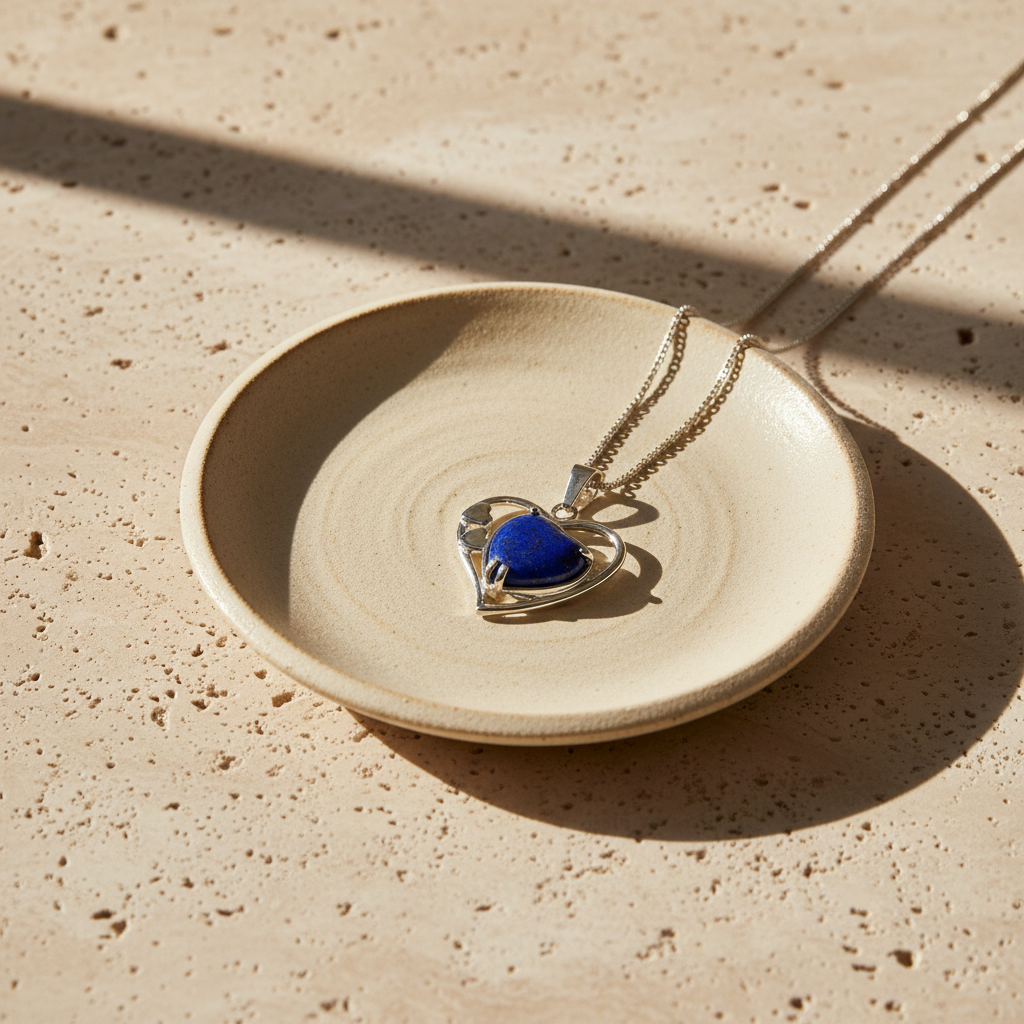 Lapis Lazuli Natuursteen Hart Hanger
