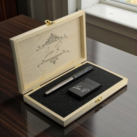 Gepersonaliseerde Rollerbalpen & Aansteker Geschenkset