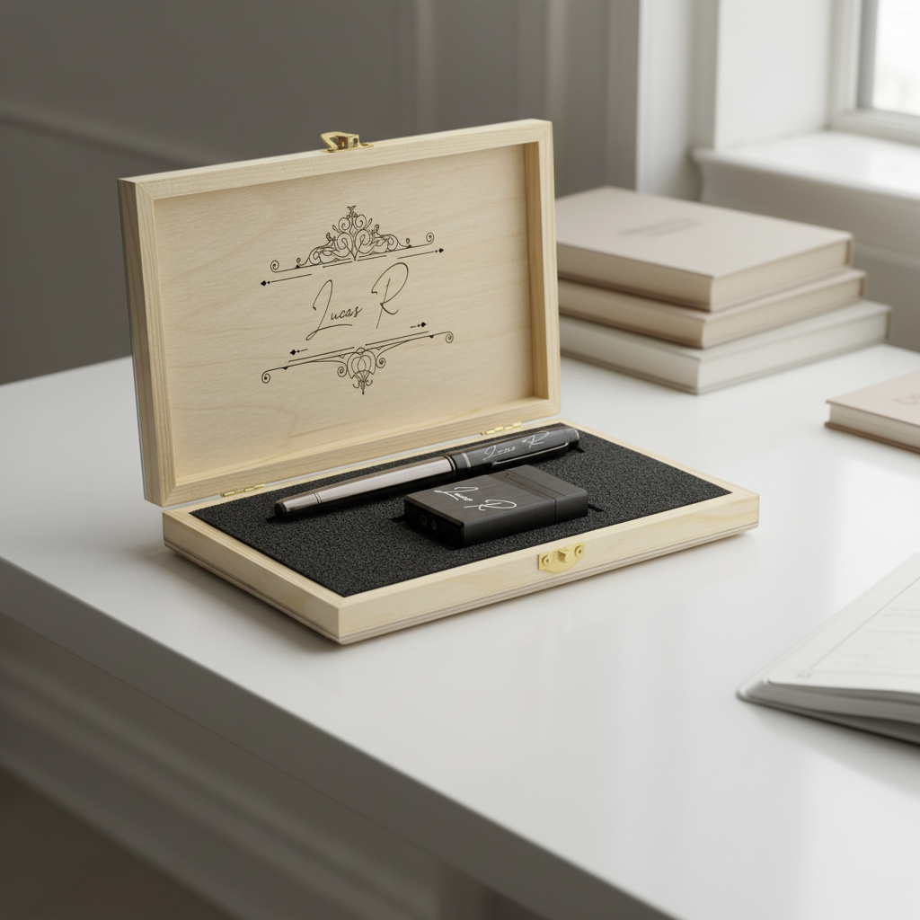 Personalized Rollerball Pen & Lighter Gift Set