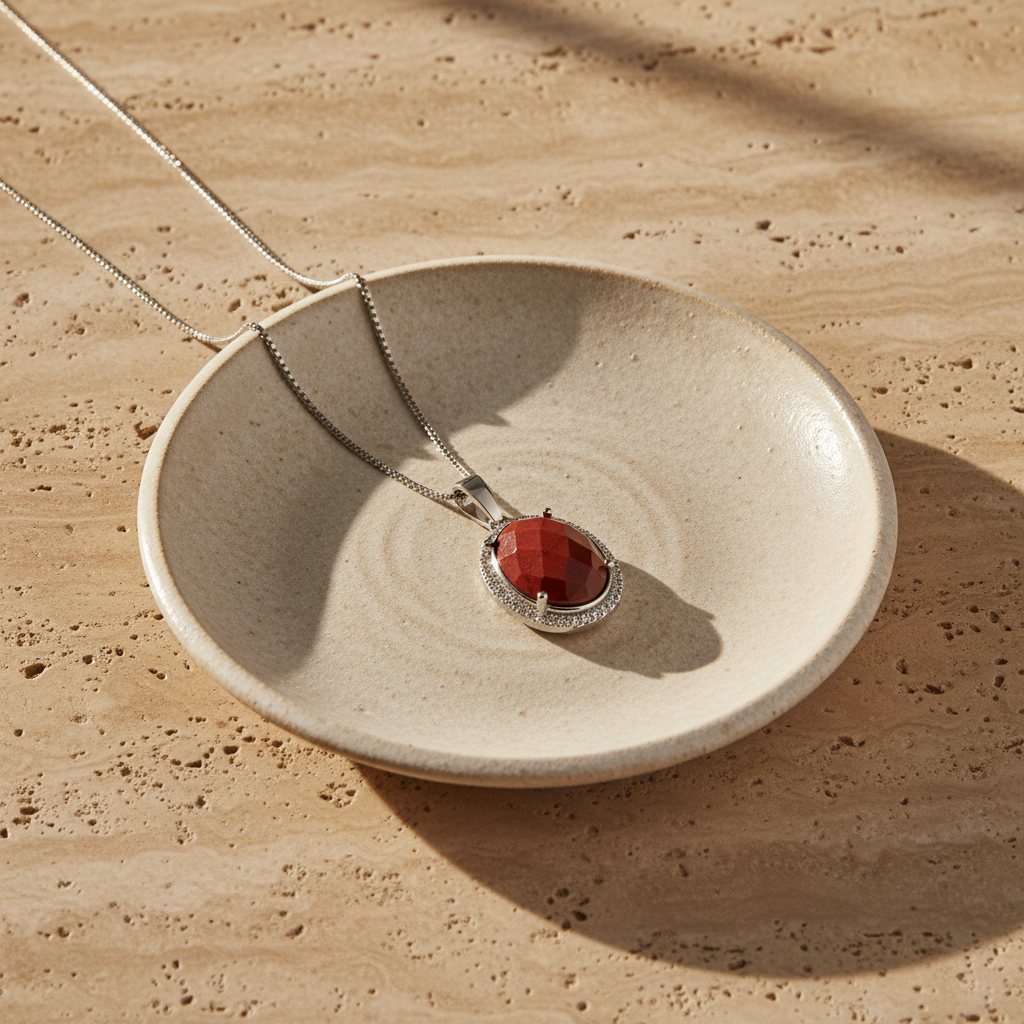 Rode Jaspis Natuurstenen Ketting