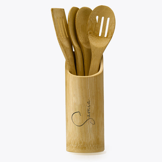 Personalized bamboo cooking set kitchenware -1