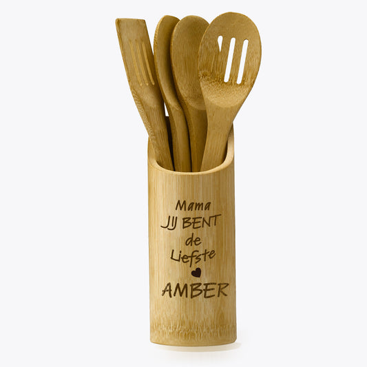 Personalized bamboo cooking set kitchenware