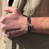 Anker Armband Obsidian en Hematiet ARLB-29