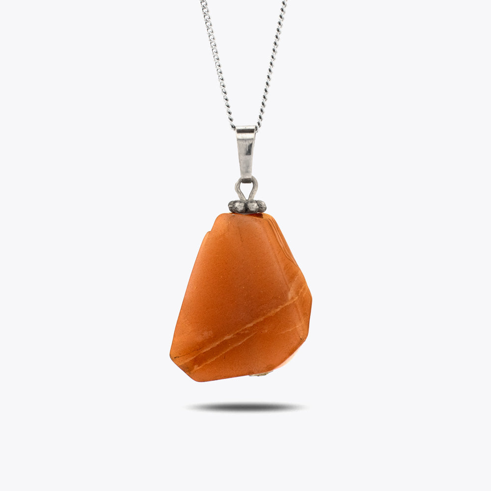 Maansteen hanger met ketting