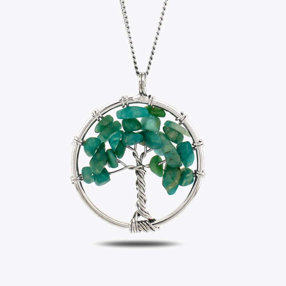 Amazoniet hanger met ketting