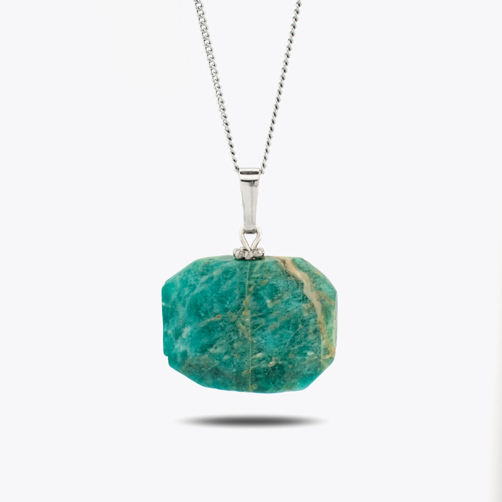 Amazoniet hanger met ketting