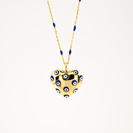 Silver necklace&pendant evil eye BLAR089