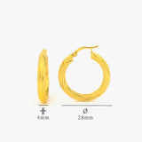 925 sterling zilveren creolen - 28 mm  BLARW001