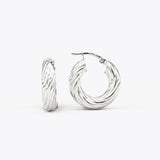 925 sterling zilveren creolen - 19 mm BLARW004
