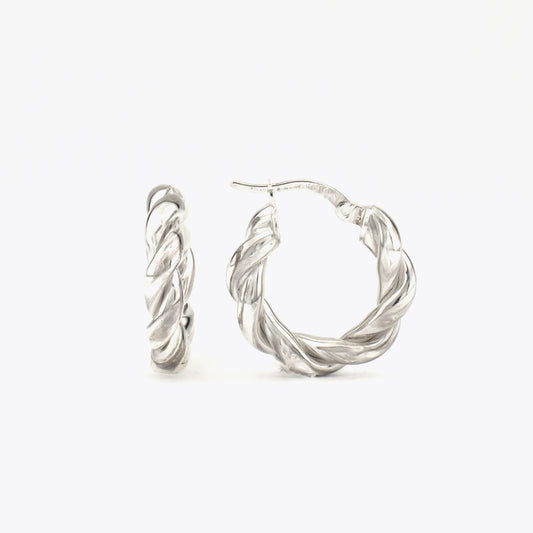 925 sterling silver hoop earrings - 20 mm BLARW008