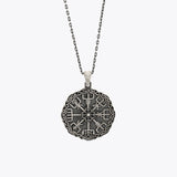 Vegvisir Rune Amulet Hanger met Ketting - 925 Sterling Zilver