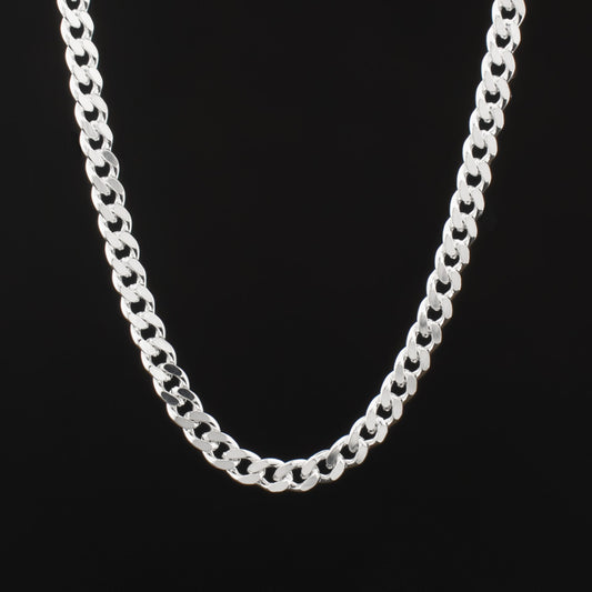 Silver gourmet men's necklace 4 mm BLMN027