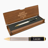 Personalisiertes Stift-Set – Schreibset mit gravierter Holzbox BLP2118