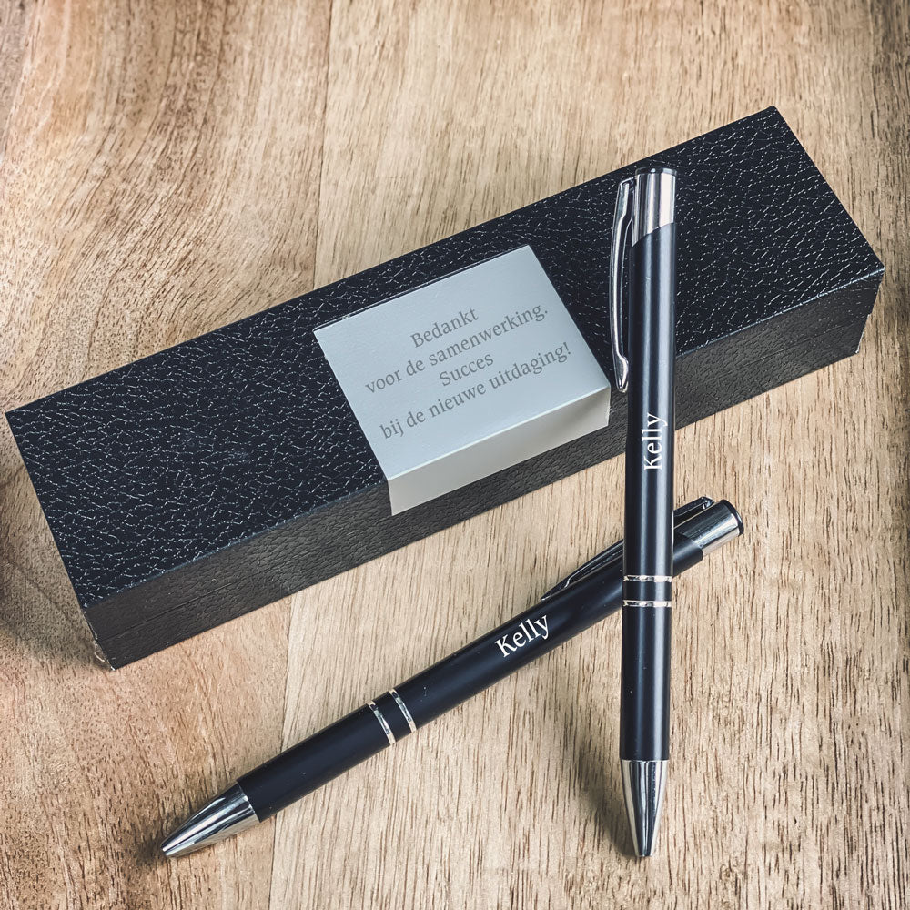 Personalisiertes Stift-Set – Schreibset mit gravierter Box BLP2156