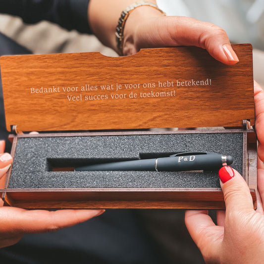 Personalized Pen Set - Writing Set with Engraved Wooden Box BLP22670
