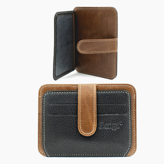 Black and Brown Leather Card Holder 024-04