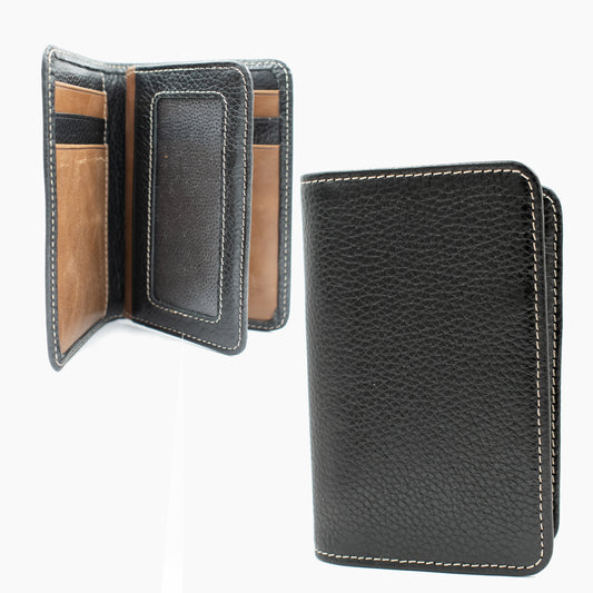 Brown and Black Leather Cardholder 3304