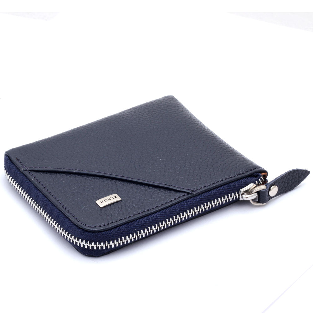 Blauwe Lederen Portemonnee BLW286B