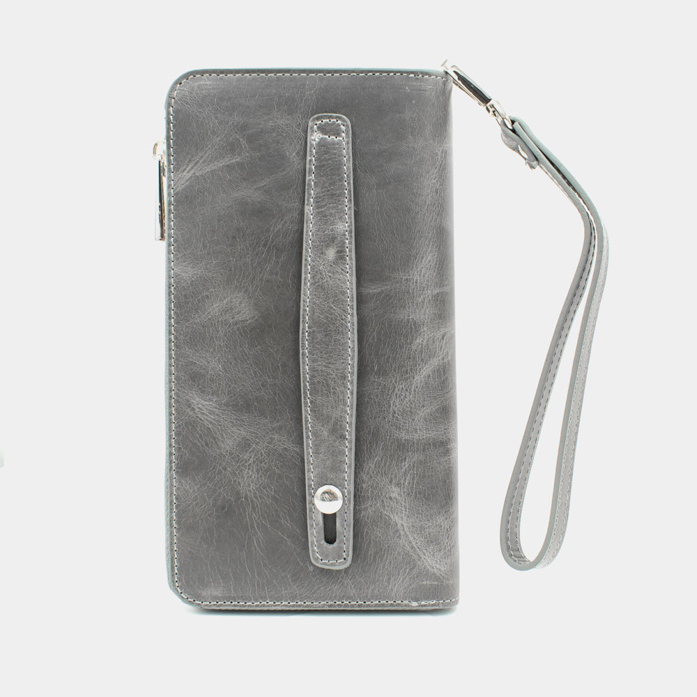Smartphone Leather Wallet Gray BLW3034-G