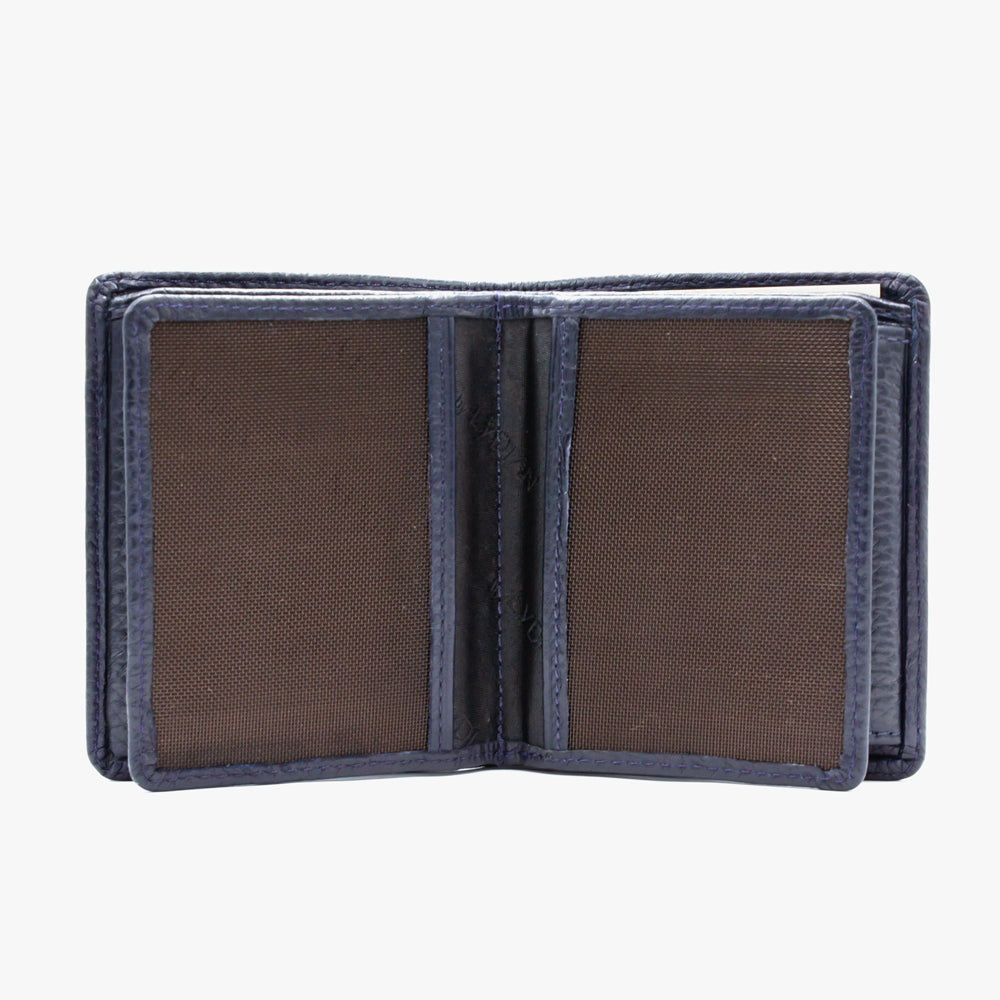 Donker Blauwe Leren Portemonnee BLW703-L