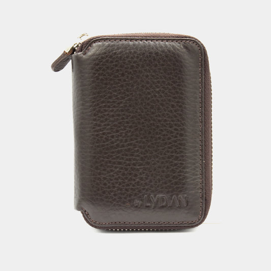 Brown Leather Wallet with Zipper BLW796-K