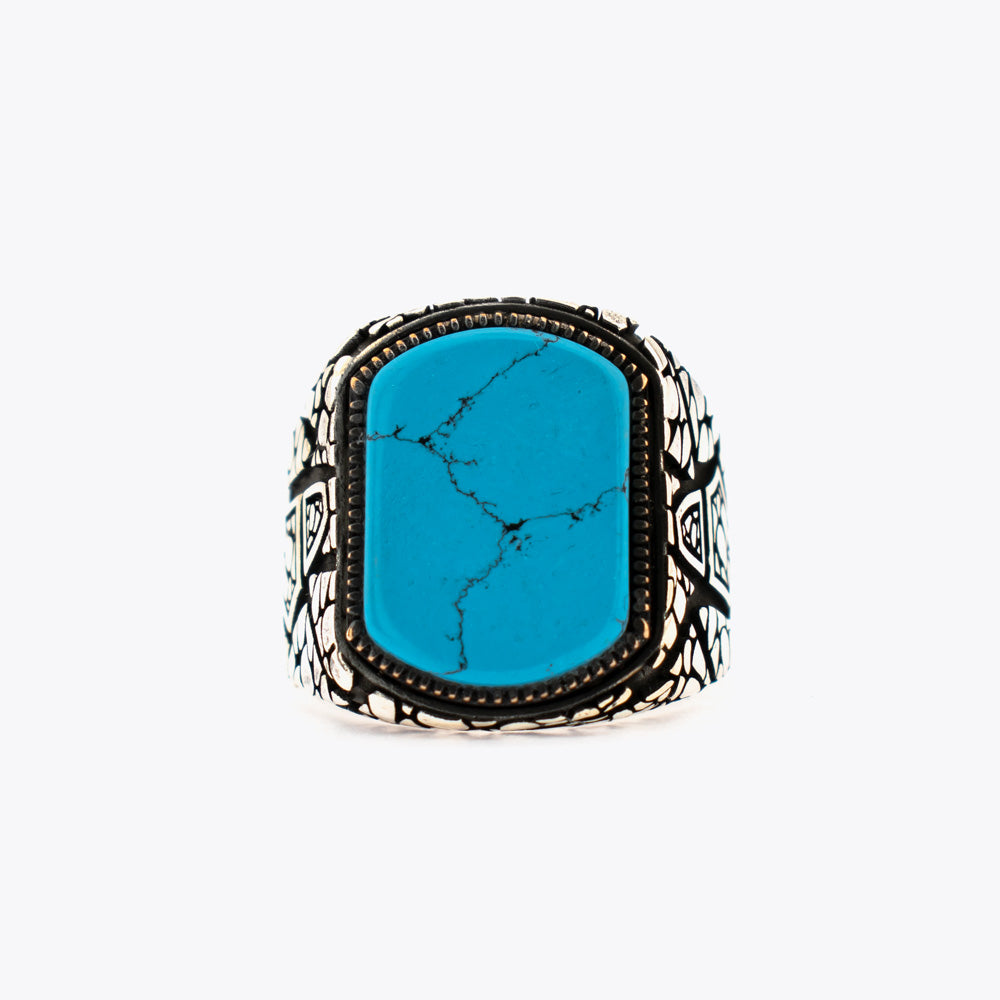 Heren Ring Met Turquoise Steen