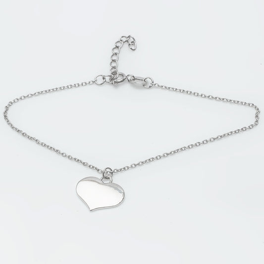 by LYDIAN Silver Bracelet with Heart pendant LYMA120