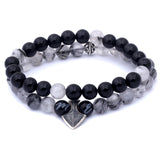 Kralen Armbandset Quarts Onyx NLTB052