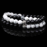 Perlen Armband Set Howlith Onyx NLTB054