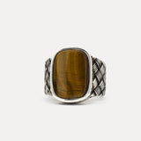 Herrenring aus 925er Silber mit Tigerauge Stein ORTBL105