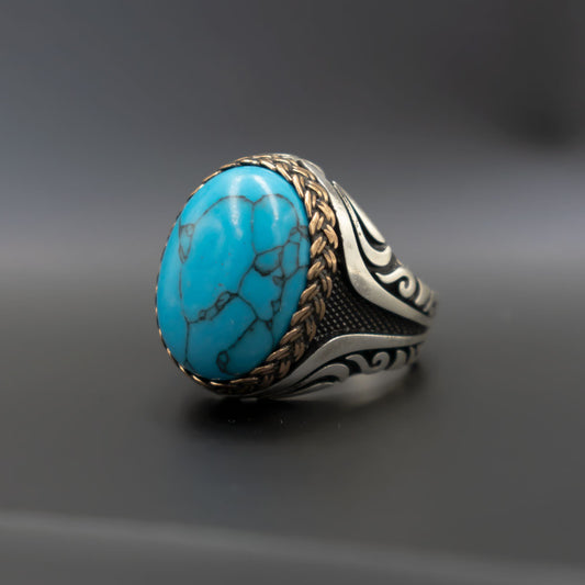 Men's Ring With Turquoise Stone