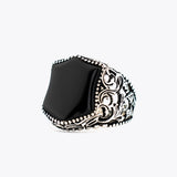 925 Zilveren Herenring Met Onyx Steen ORTBL172