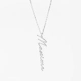 Verticale Naamketting in Sterling Zilver PNC003