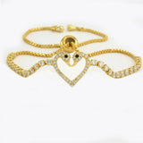 Armband hartje met stenen